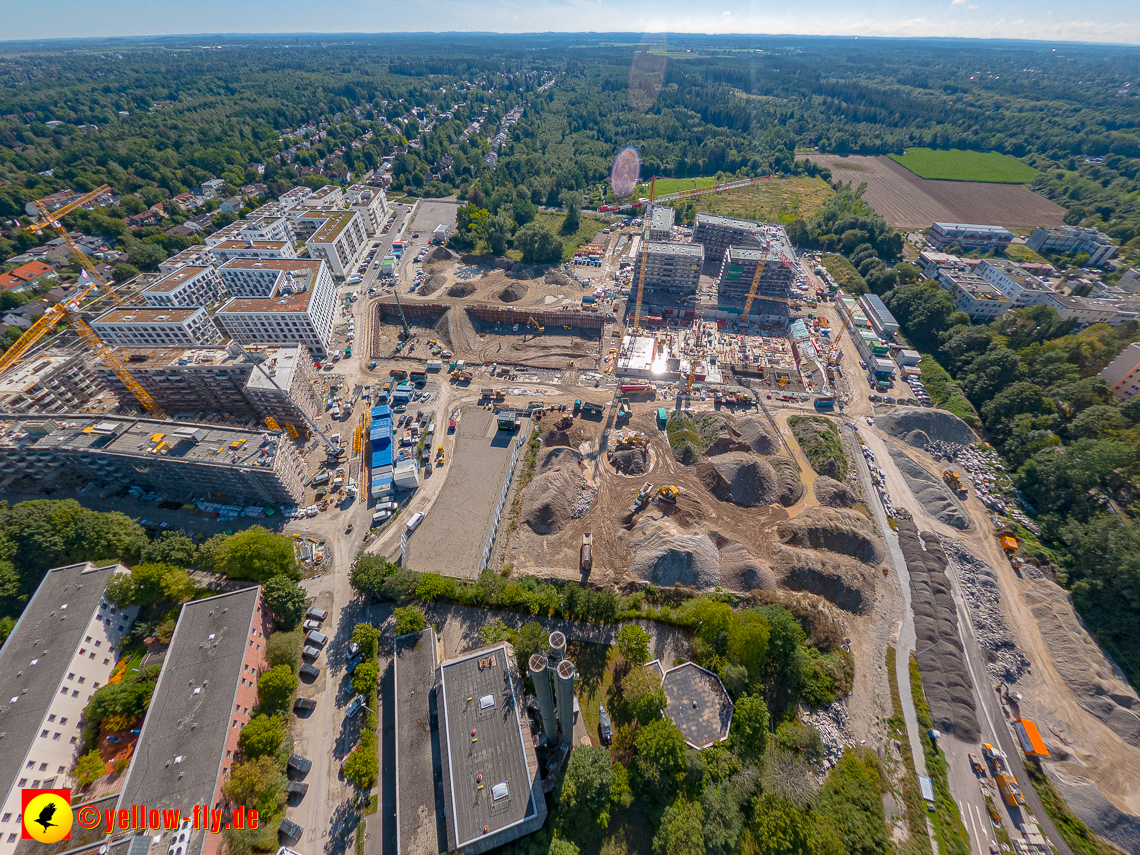 02.09.2023 - eine neue Baugrube auf dem Alexisquartier in Neuperlach